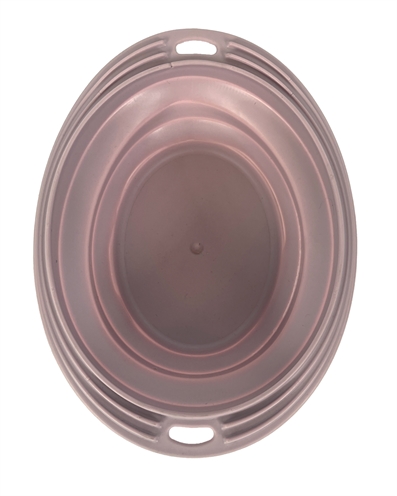 Happy pet mad about pets voerbak / drinkbak opvouwbaar blush roze