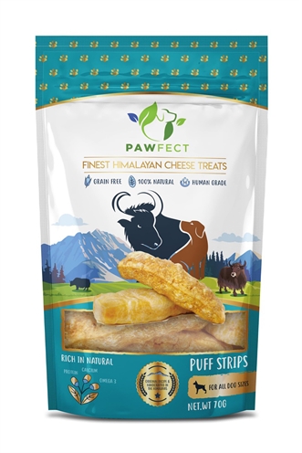 Pawfect chew yak kaas puff strips | 70 gr