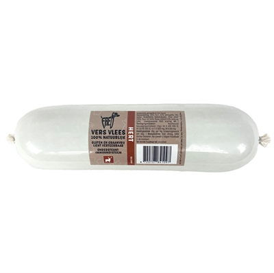 Freds gestoomd vers vlees worst hert 900 gr | graan- en glutenvrij