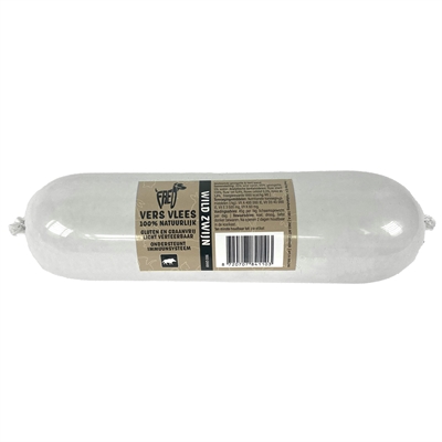 Freds gestoomd vers vlees worst wild zwijn 900 gr | glutenvrij
