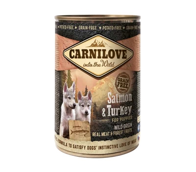 Carnilove dog blik zalm/kalkoen voor puppies | 6x400 gr