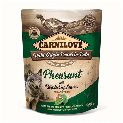 Carnilove dog pouch fazant / frambozenblad | 12x300 gr