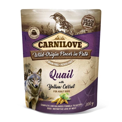 Carnilove dog pouch kwartel & gele wortel | 12x300 gr