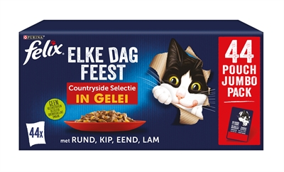 Felix elke dag feest countryside selectie | 44x85 gr rund/kip/eend/lam