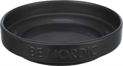 Trixie be nordic voerbak kat keramiek/rubber zwart | 16 cm