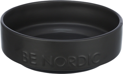 Trixie be nordic voerbak hond | keramiek / rubber zwart 16 cm