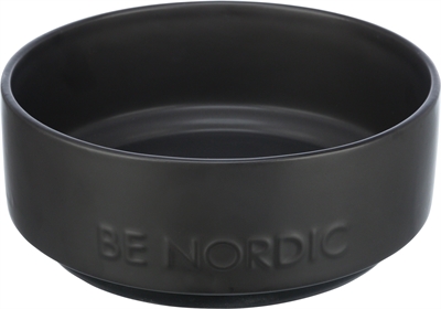 Trixie be nordic voerbak hond keramiek/rubber 18 cm | zwart