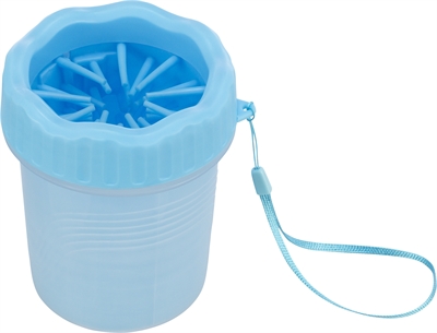 Trixie pootreiniger voor de hond | silicone/pp blauw - small 11 cm
