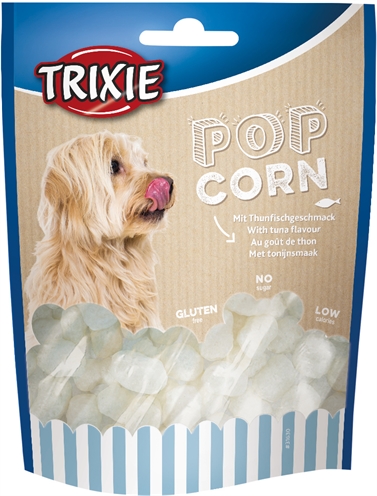 Trixie honden popcorn tonijnsmaak | 100 gr lage calorieën