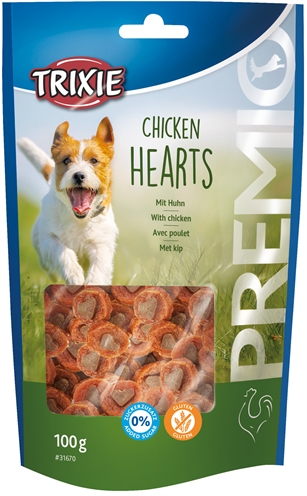 Trixie premio honden kip hartjes | 100 gr