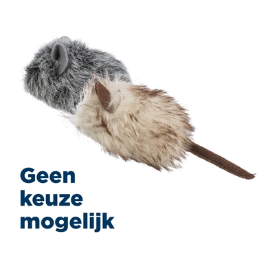 Trixie muis pluche catnip 9 cm | assorti voor katten