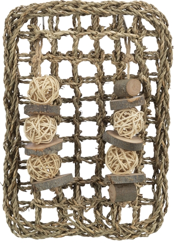 Trixie knaagdier mat met speeltjes zeegras | 18x30 cm