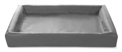 Bia bia bed kunstleer hoes hondenmand grijs | 100x80x15 cm