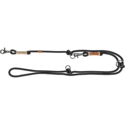 Trixie hondenriem be nordic | verstelbaar zwart/zand 200x1,3 cm