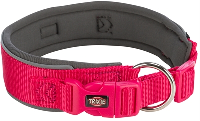 Trixie halsband hond extra breed fuchsia/grafiet grijs | 27-35x2,5 cm