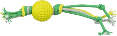 Trixie hondenspeelgoed bal met touw | 9x9x44 cm, 3 st