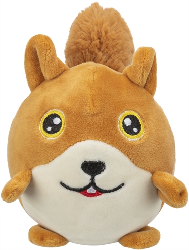 Trixie hondenspeelgoed eekhoorn rond pluche | 13 cm - 2 st