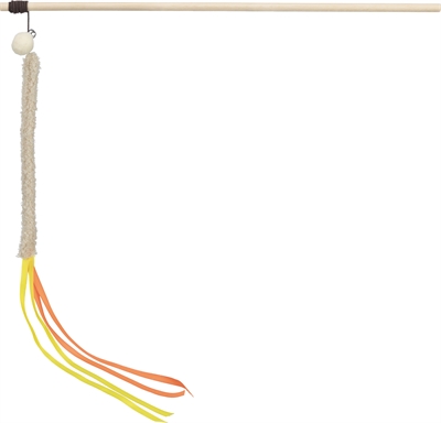 Trixie kattenspeelgoed hengel | kunststof pluche 40 cm 4 st