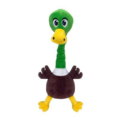 Kong shakers bobz eend | groen, 29x10x9 cm met piep