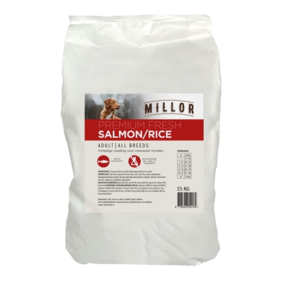 Millor premium extruded fresh adult salmon/rice | 15 kg