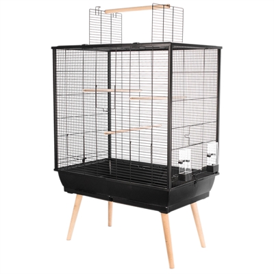 Zolux vogelkooi neo jili | 78x48x81/112 cm - zwart
