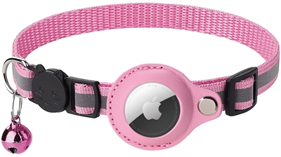 Croci halsband kat met tag houder roze | 19-26x1,5 cm
