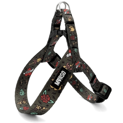 Morso mini hondentuig | verstelbaar groen 24-32x1,5 cm