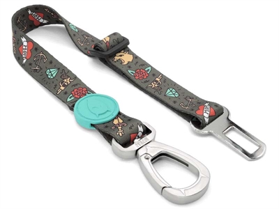Morso honden autogordel | gerecycled groen 40-65x2,5 cm tot 80 kg