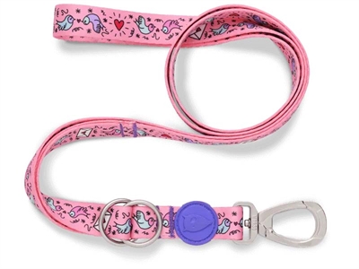 Morso hondenriem verstelbaar | gerecycled roze 75-230x1,5 cm