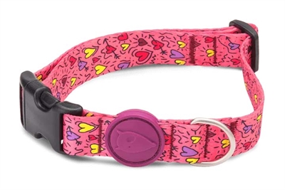 Morso halsband hond gerecycled | roze 43-70x2,5 cm