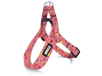 Morso mini hondentuig | verstelbaar gerecycled roze 24-32x1,5 cm