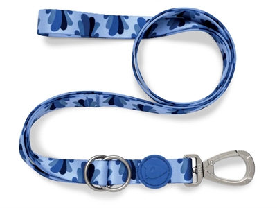 Morso hondenriem verstelbaar | gerecycled splash blauw 75-230 cm