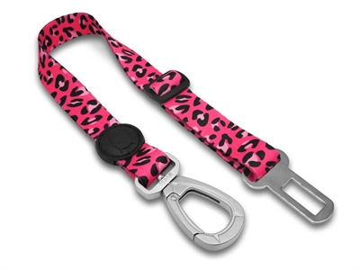 Morso honden autogordel | gerecycled bubble leo roze 40-65cm
