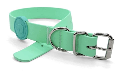 Morso halsband hond waterproof | gerecycled caribbean green 23-31x1,5 cm