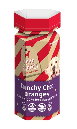 Cupid & comet xmas crunchy choc oranges