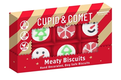 Cupid & comet xmas meaty biscuits