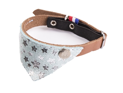 Martin halsband kat miami blauw / bruin | 30x1 cm