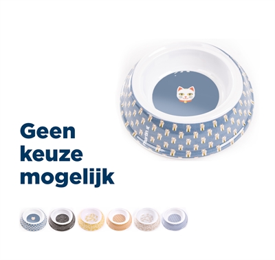 Martin voerbak drinkbak kat 150 ml | melamine japan assorti