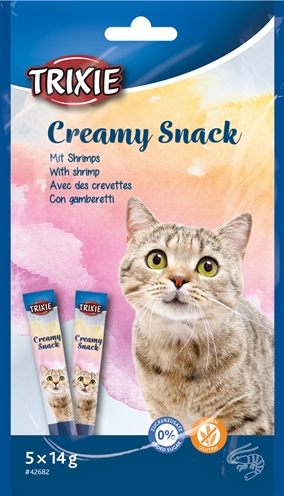 Trixie creamy snack garnalen | 5x14 gr, 6 st