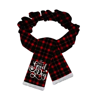 Plenty gifts kerst sjaal i've been a good dog rood / groen