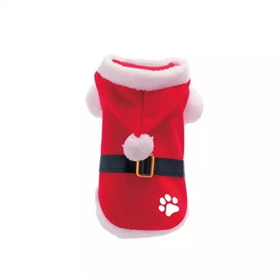 Plenty gifts kerst hondenjas kerstman poot rood