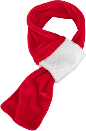 Trixie xmas sjaal fluweellook rood / wit