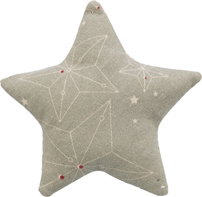 Trixie xmas speelkussen ster met catnip katoen beige