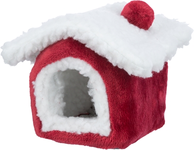 Trixie xmas cuddly cave muis / hamster rood / wit