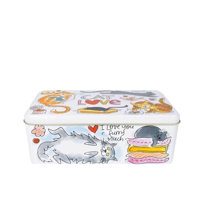 Blond amsterdam bewaarblik kat | 19,5x10,5x7 cm