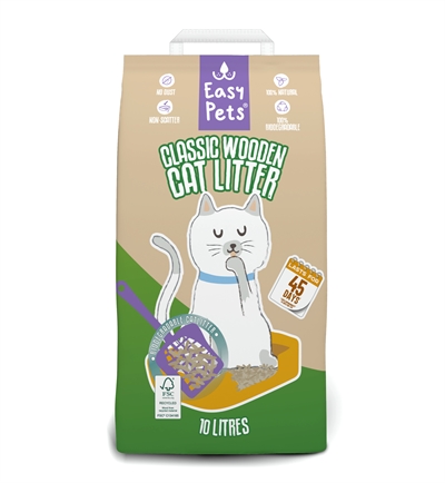 Easypets biodegradable houtkorrels | kattenbakvulling 10 ltr