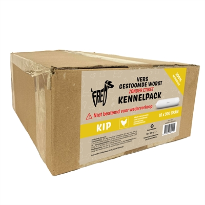 Freds gestoomd vers vlees worst kip | 10x900 gr tarwevrij, glutenvrij