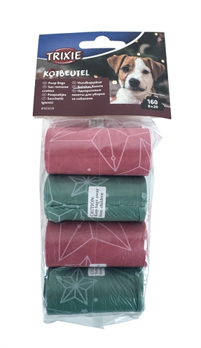 Zzztrixie xmas poepzakjes met print rood / groen