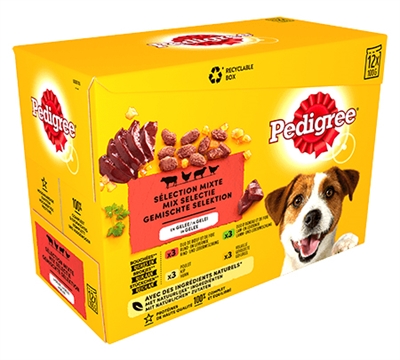 Pedigree maaltijdzakjes favourites in gelei | 12x100 gr