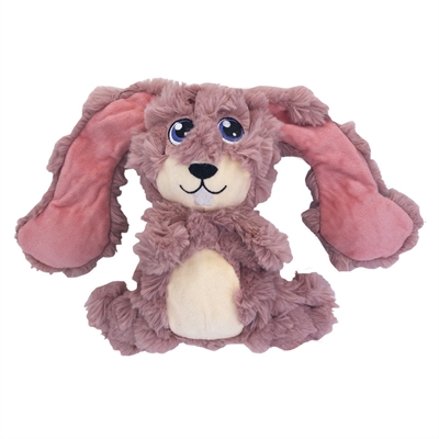 Kong scrumplez bunny pluche met piep | roze 21x28x8 cm